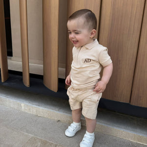 Personalised Boys Zip Up Short Set