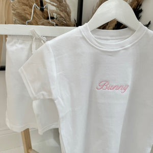 Personalised Kids Embroidered T-Shirt Set