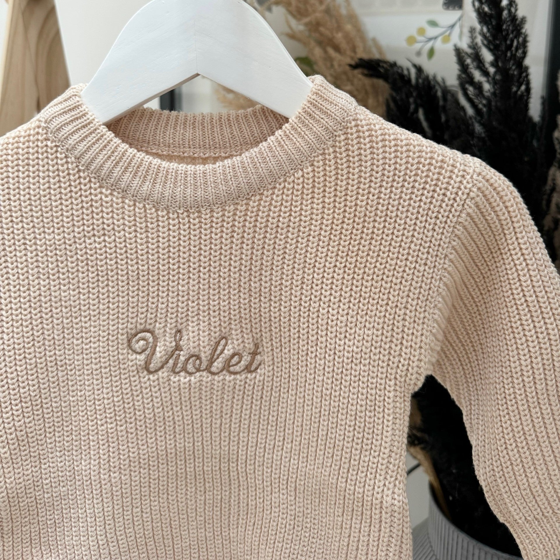 Personalised Baby Sweater Romper