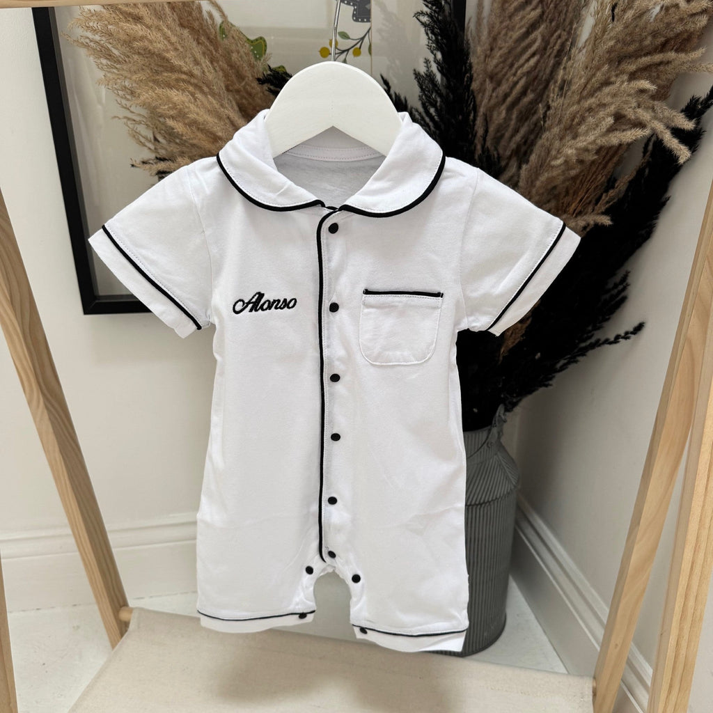 Personalised Baby All In One Pyjamas