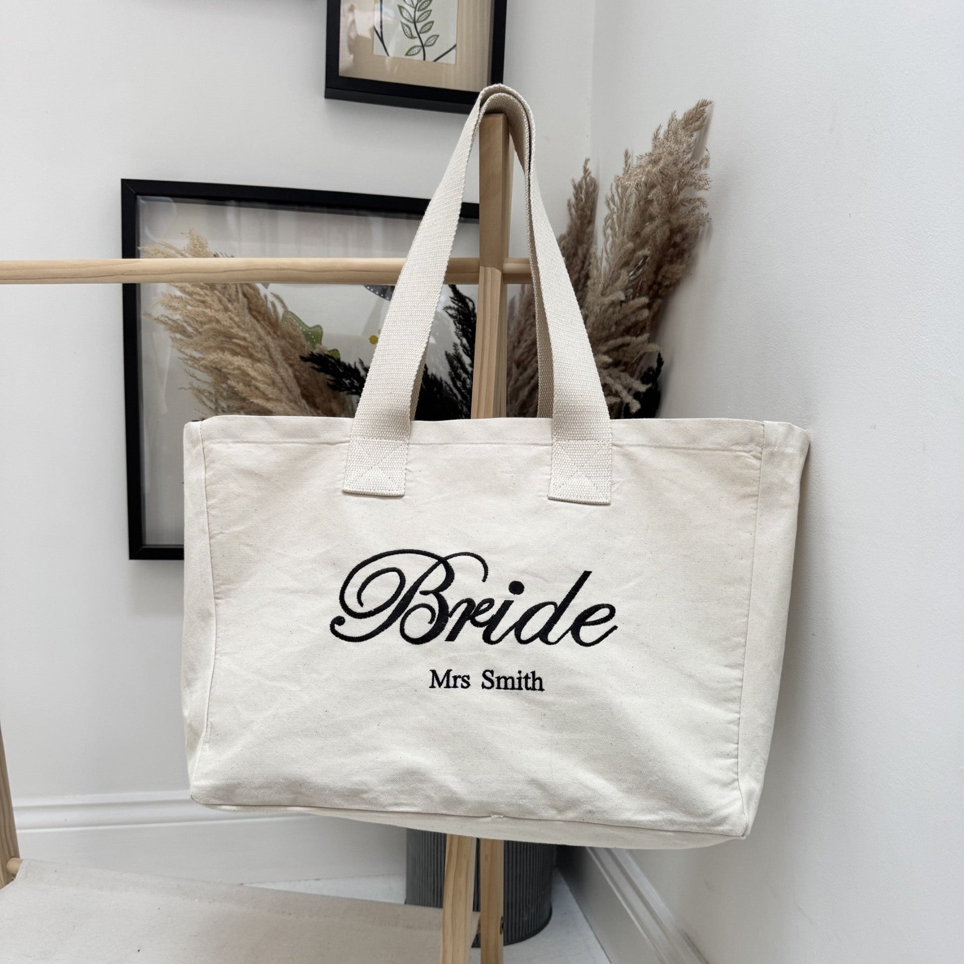 Personalised Wedding Canvas Tote Bag