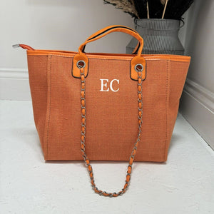 Personalised Orange Tote Bag