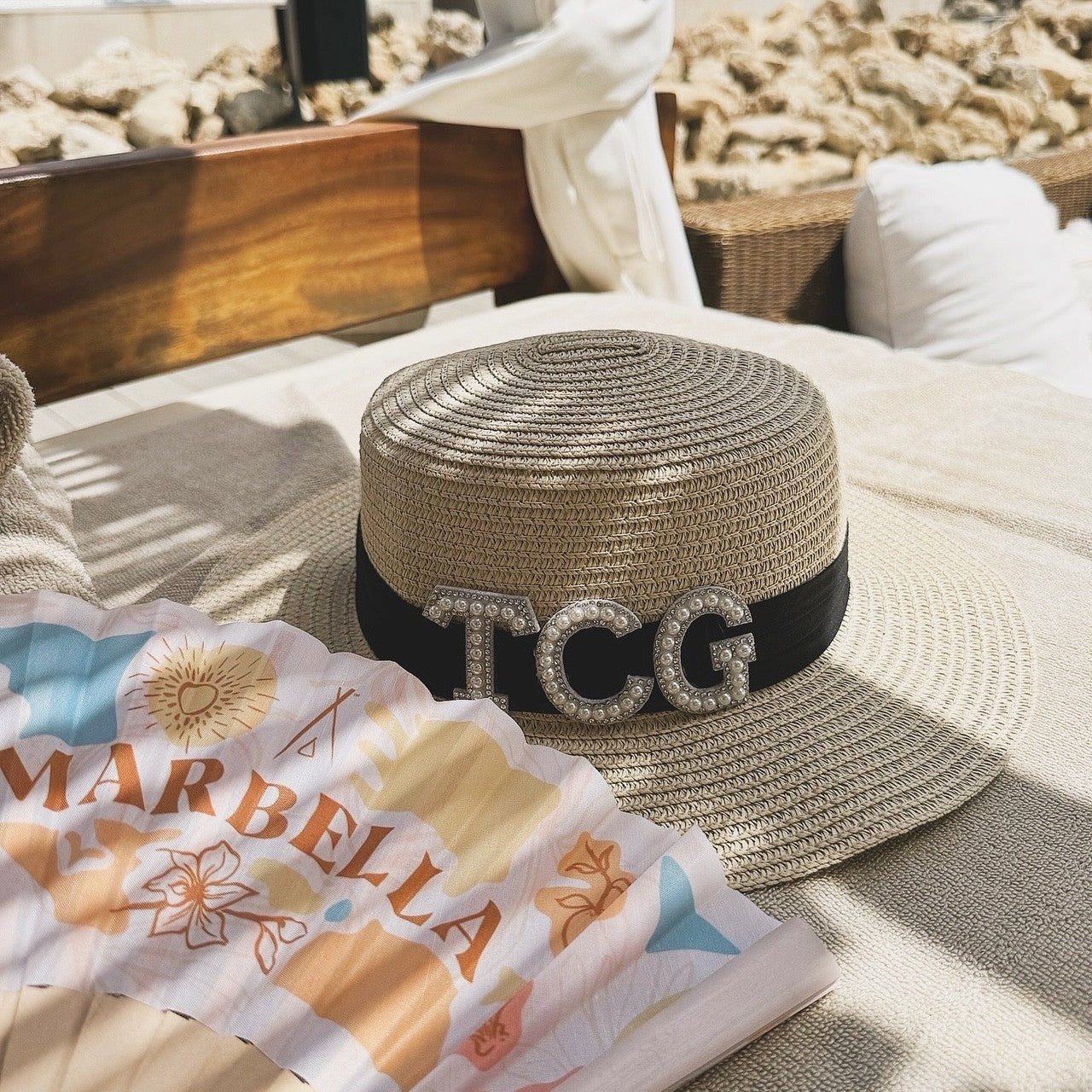 personalised beach hat