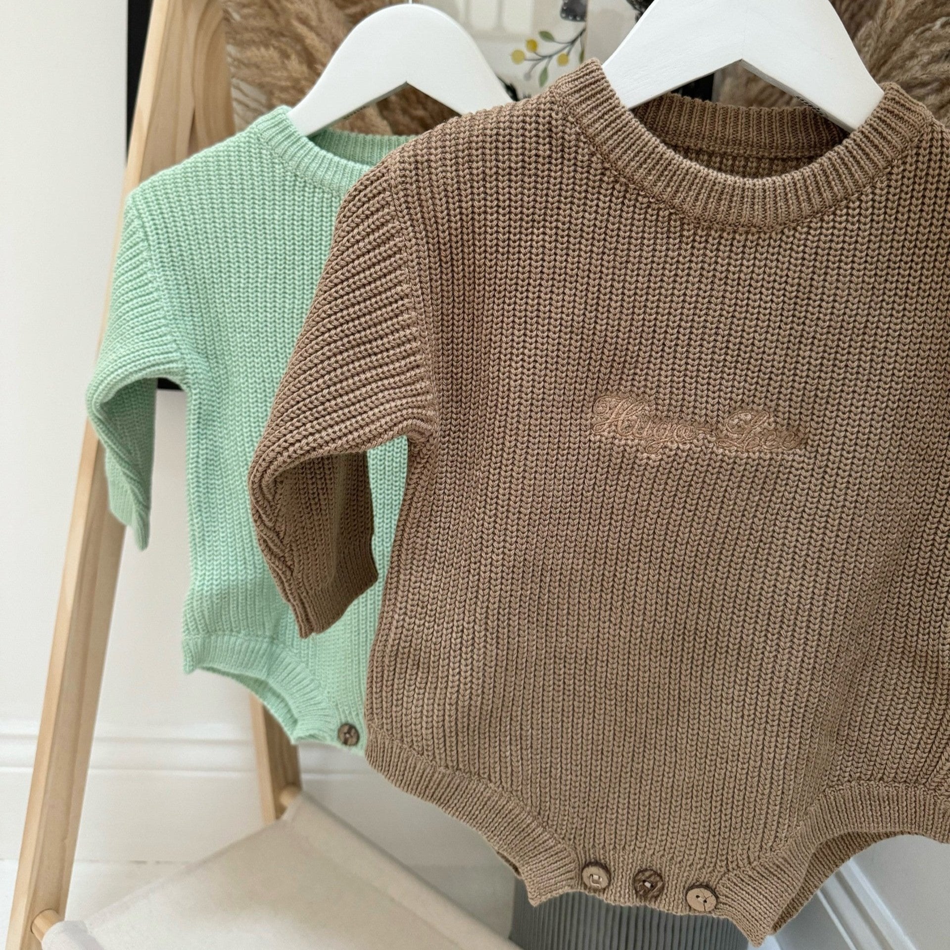 Personalised Baby Sweater Romper