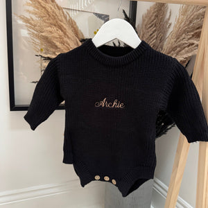 Personalised Baby Sweater Romper