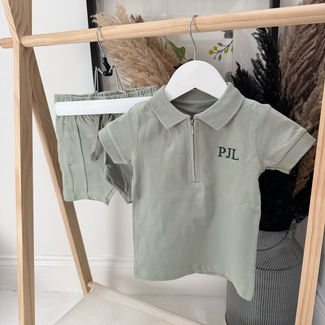 Personalised Boys Zip Up Short Set