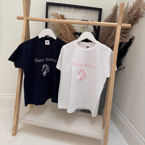 Personalised Kids Horse T Shirt