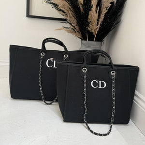 Personalised Black Tote Bag