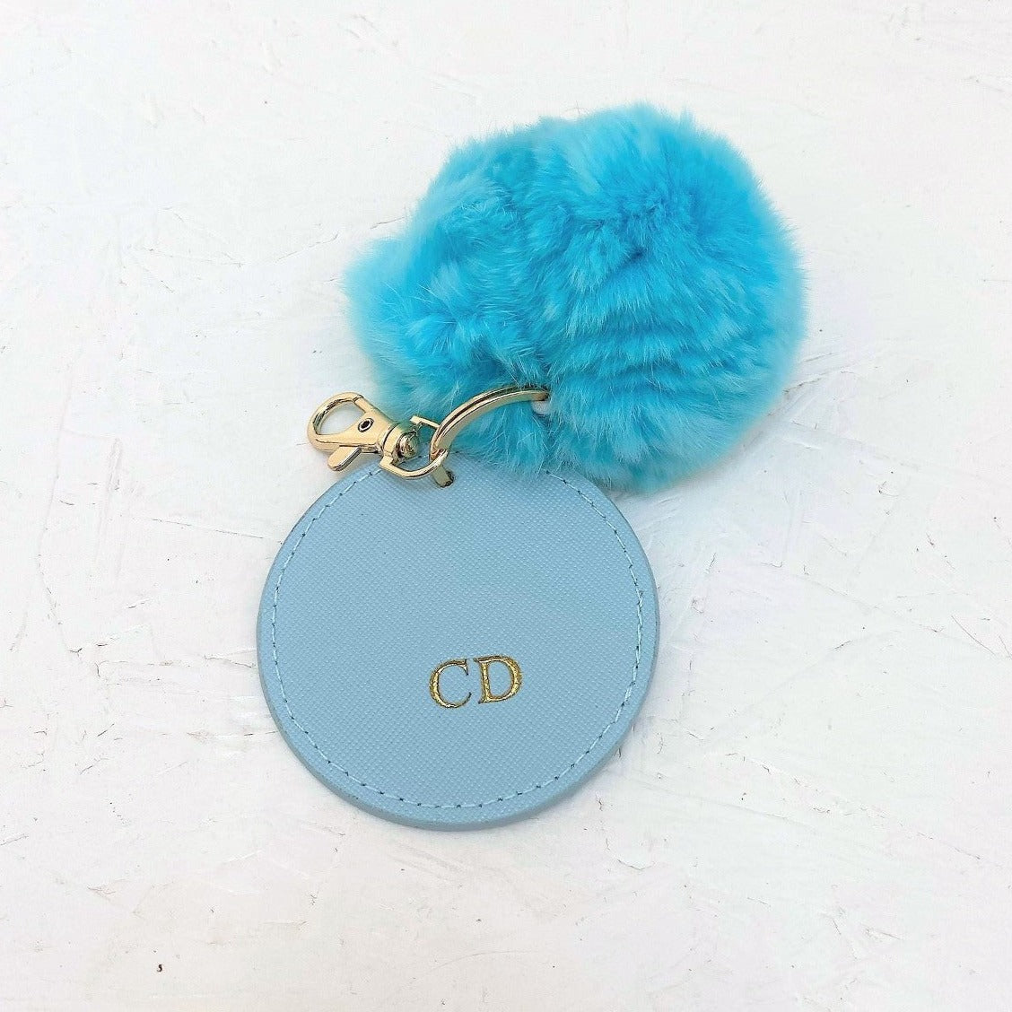 Personalised Pom Pom Keyring