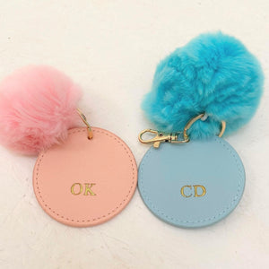 Personalised Pom Pom Keyring