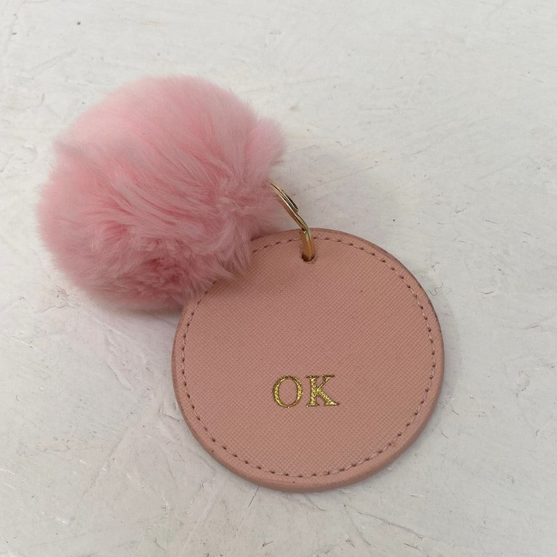 Personalised Pom Pom Keyring