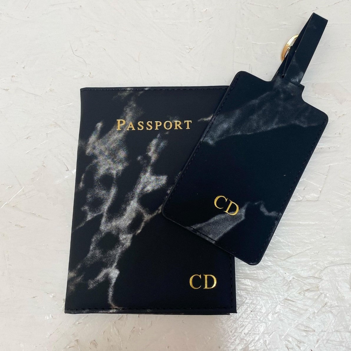 Personalised Marble Passport Set